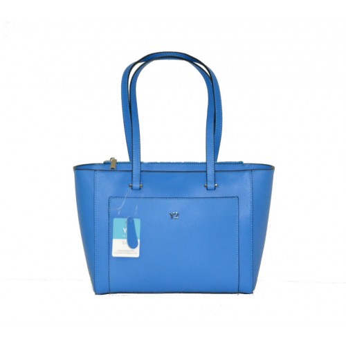 Borsa Y NOT Eva 001 SO blu vera pelle