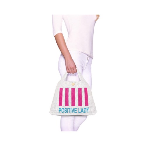 Shopping bag Le Pandorine Shiny Bag POSITIVE LADY White